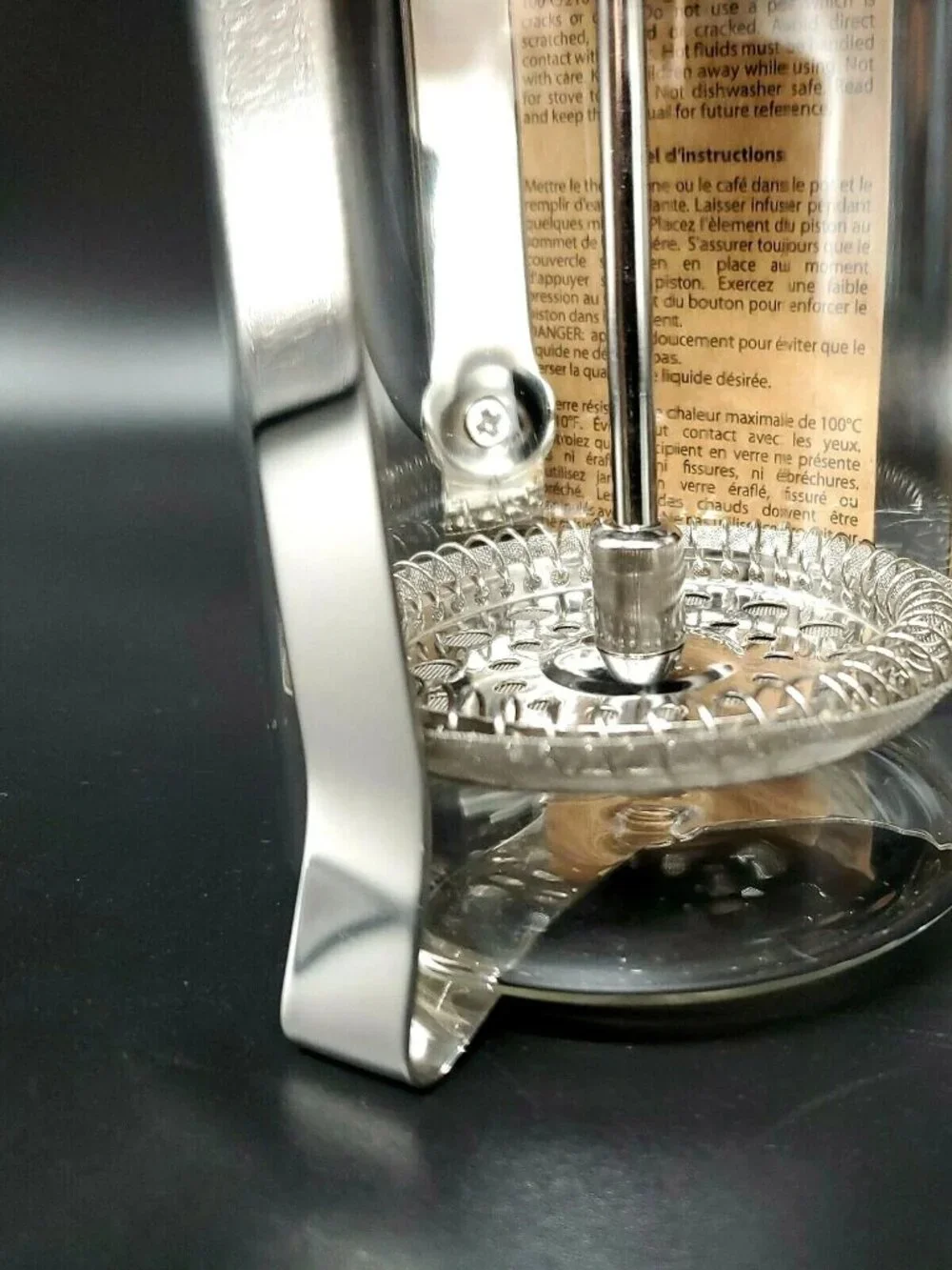 BRANDANI Coffee Tea French Press Stainless Steel Glass 100% Italian Style